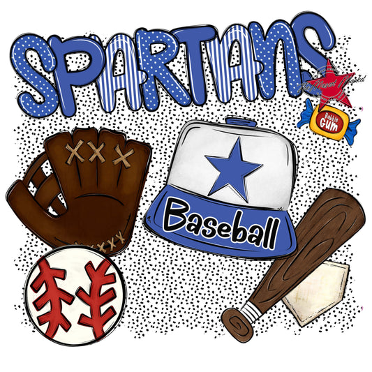 Spartans Baseball Spirit-Off Blue