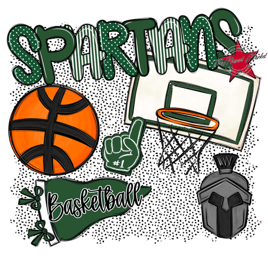 Spartans Basketball Spirit-Green