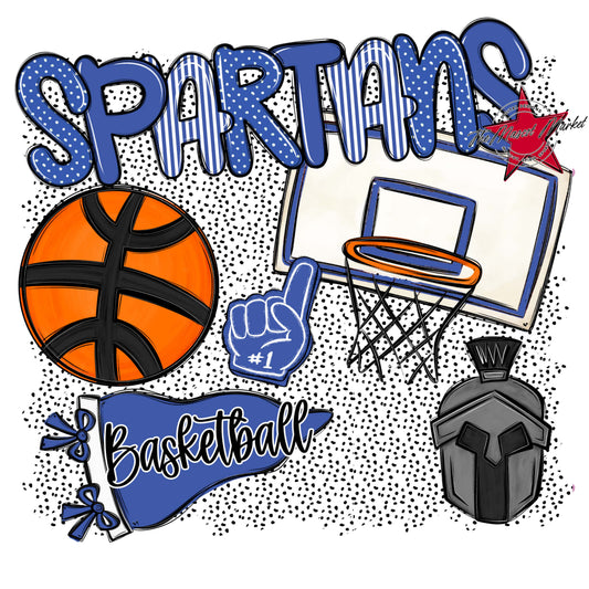 Spartans Basketball Spirit-Off Blue
