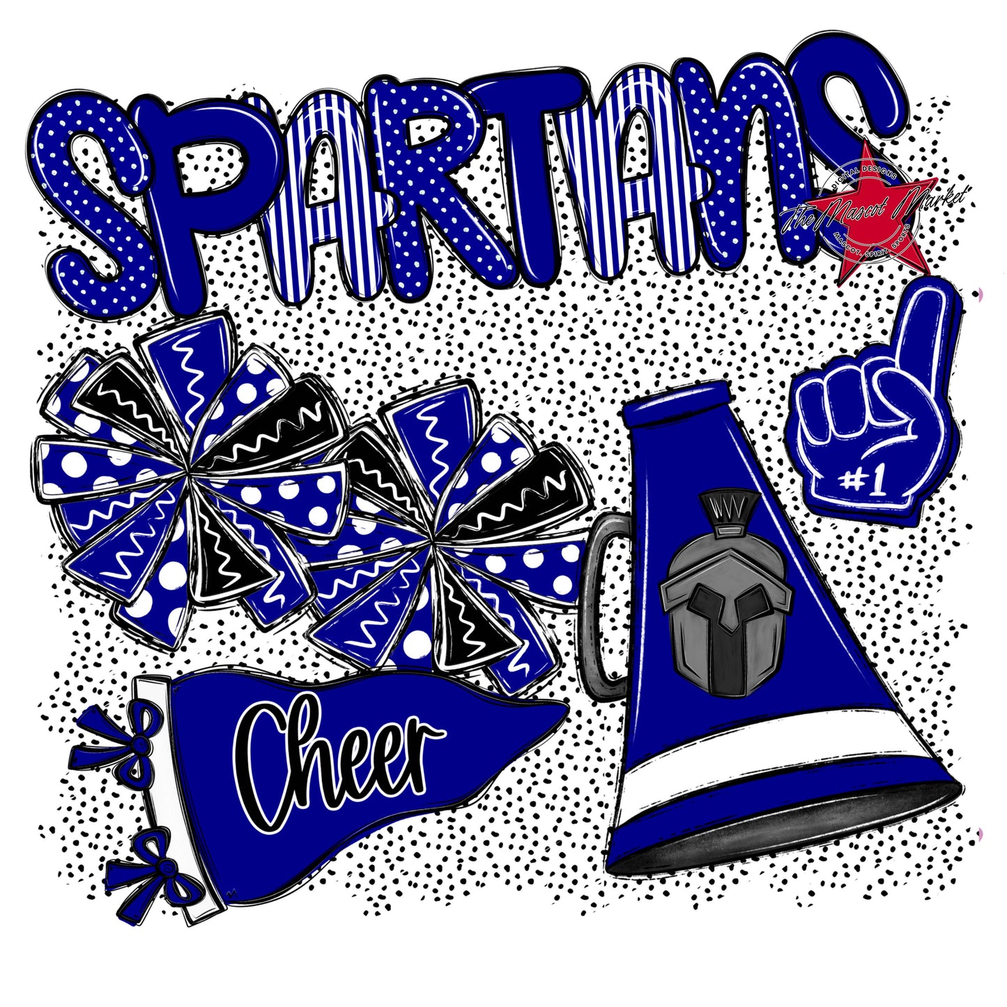 Spartans Cheer Spirit-Blue