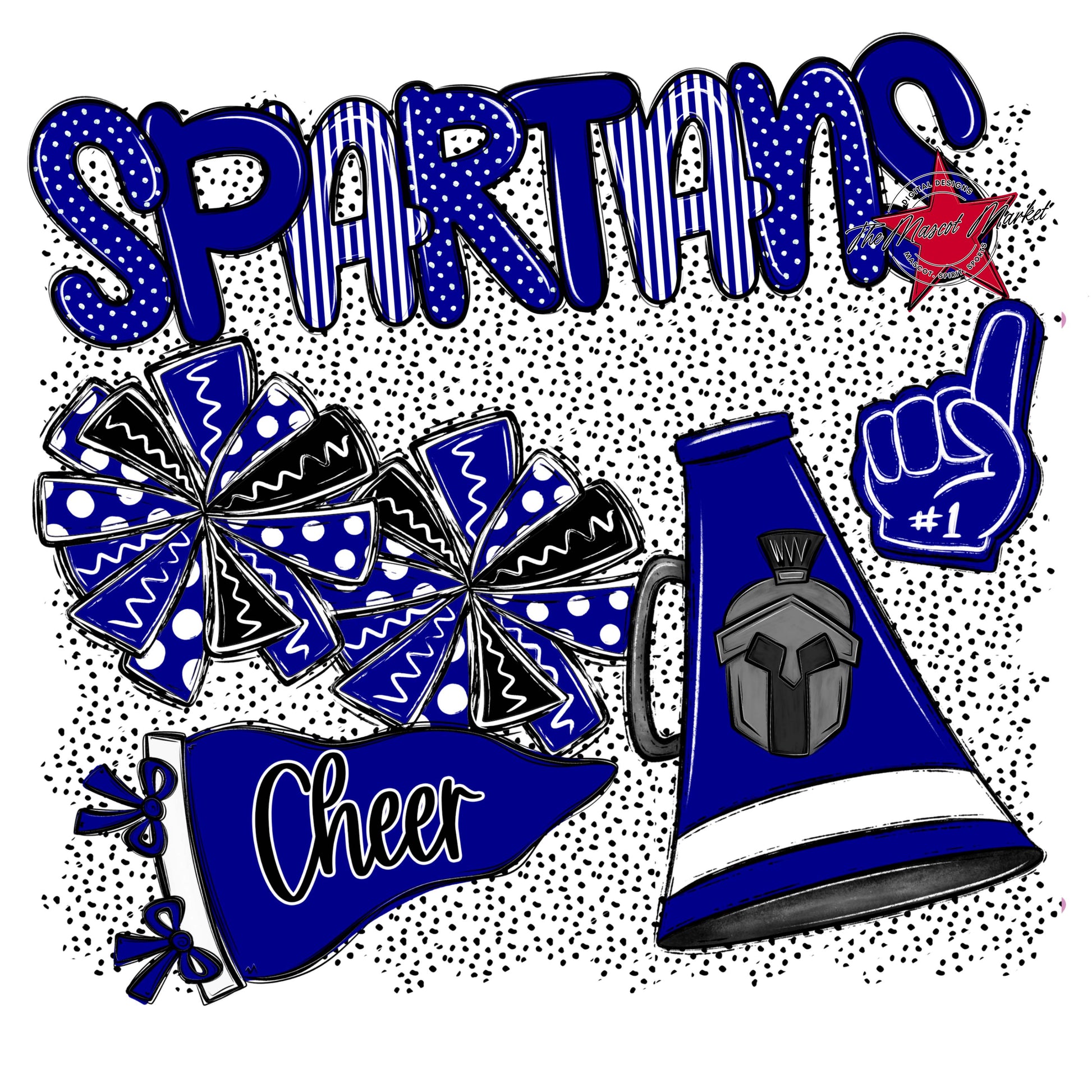 Spartans Cheer Spirit-Blue