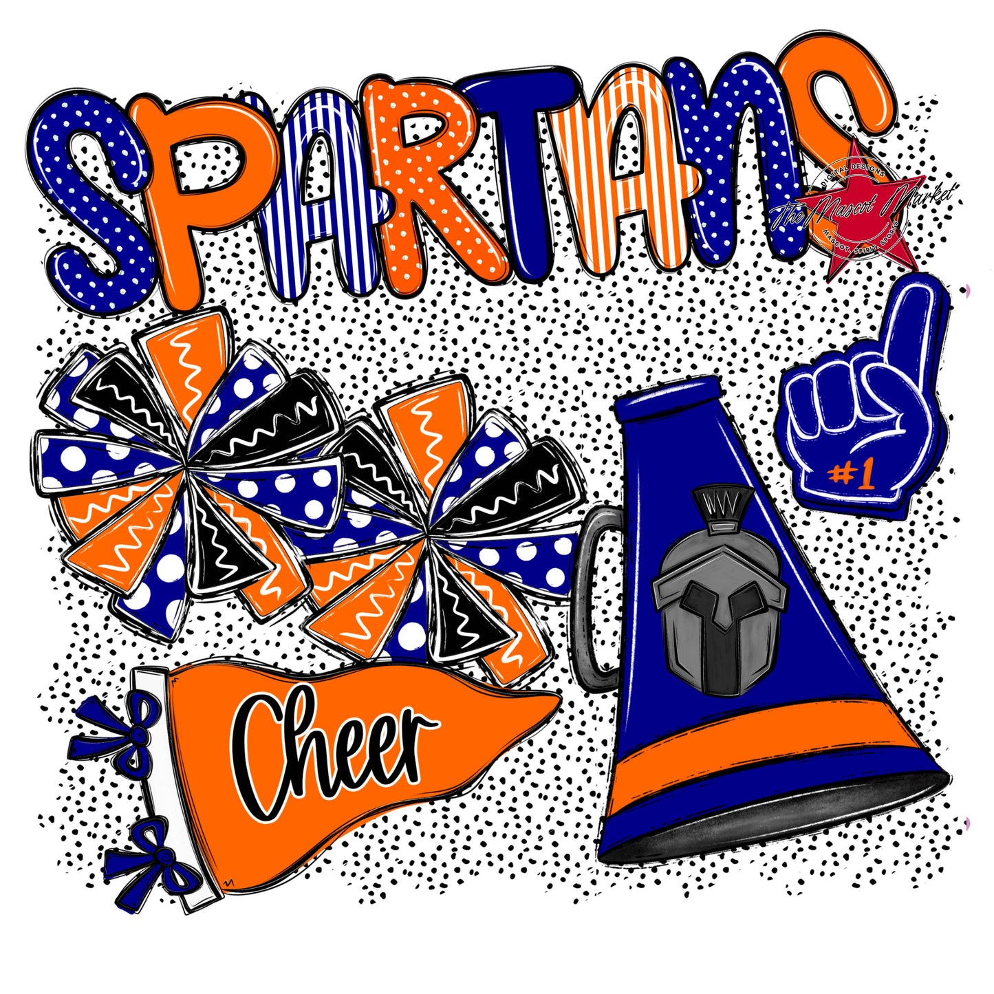 Spartans Cheer Spirit-Blue & Orange