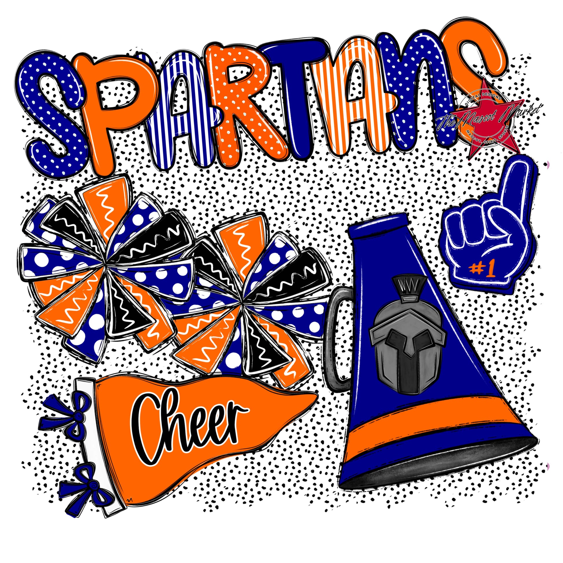 Spartans Cheer Spirit-Blue & Orange