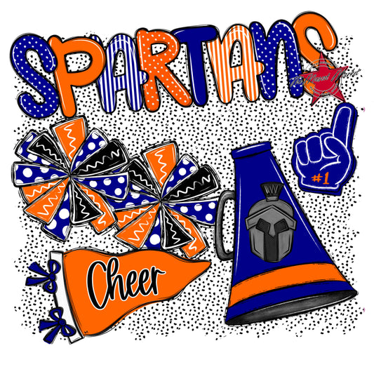 Spartans Cheer Spirit-Blue & Orange