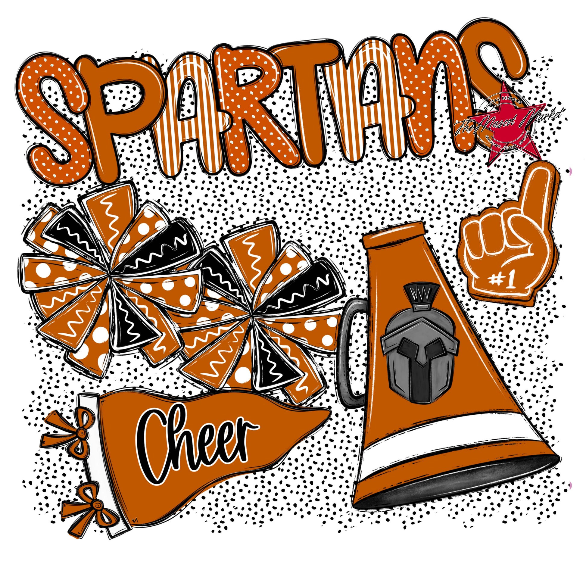 Spartans Cheer Spirit-Burnt Orange
