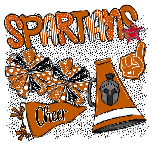 Spartans Cheer Spirit-Burnt Orange