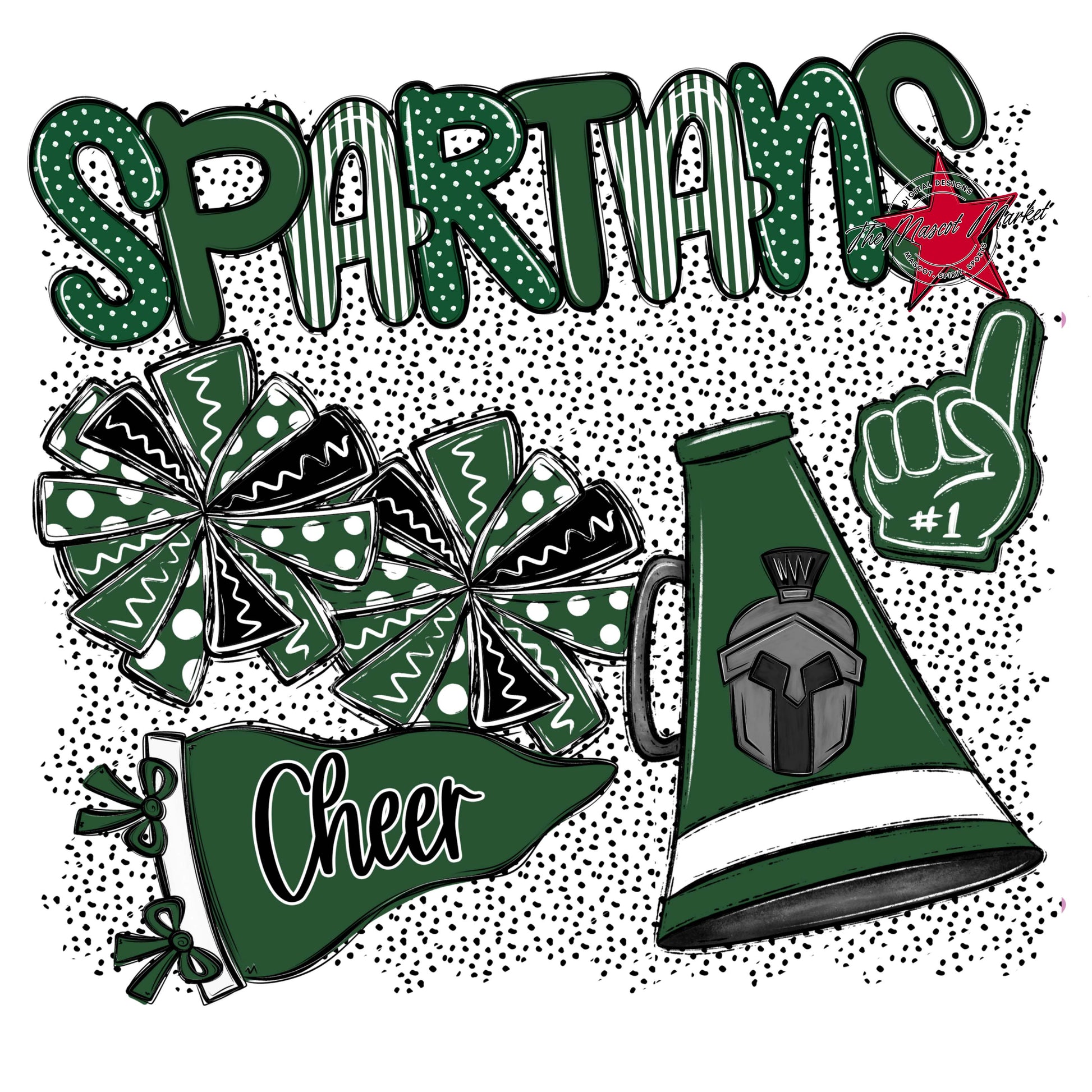 Spartans Cheer Spirit-Green