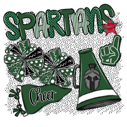 Spartans Cheer Spirit-Green