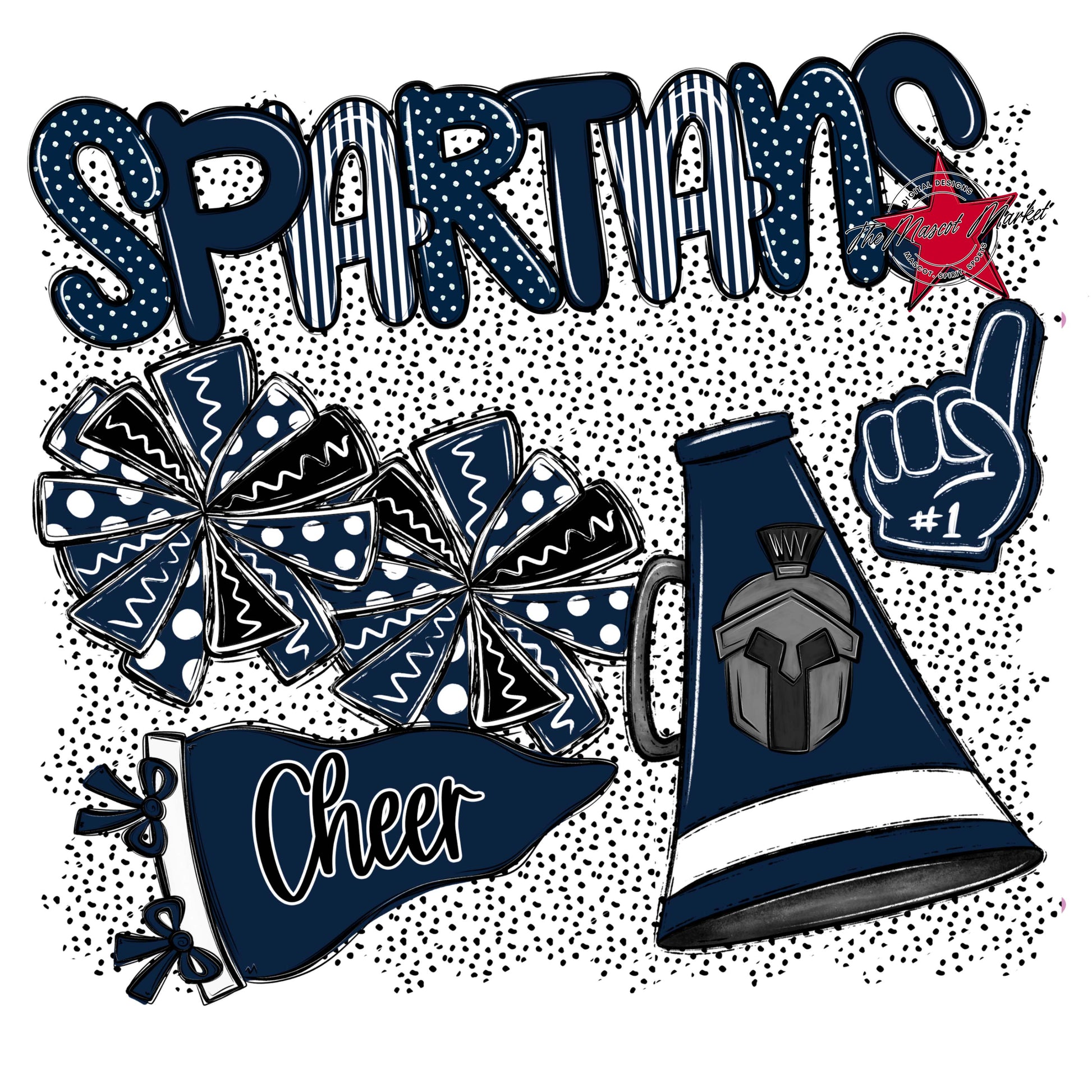 Spartans Cheer Spirit-Navy
