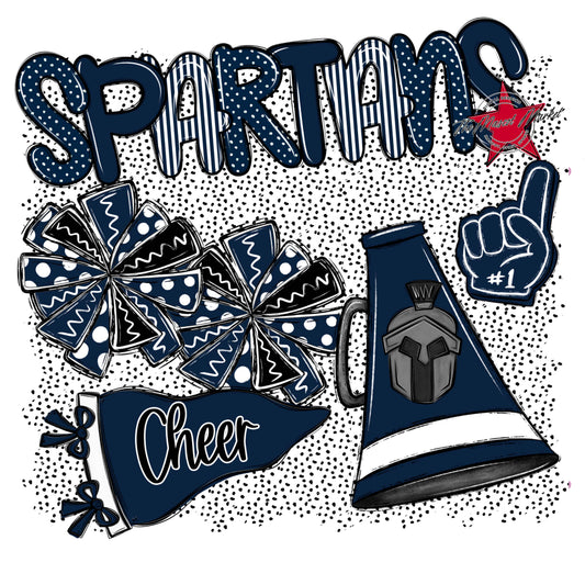 Spartans Cheer Spirit-Navy