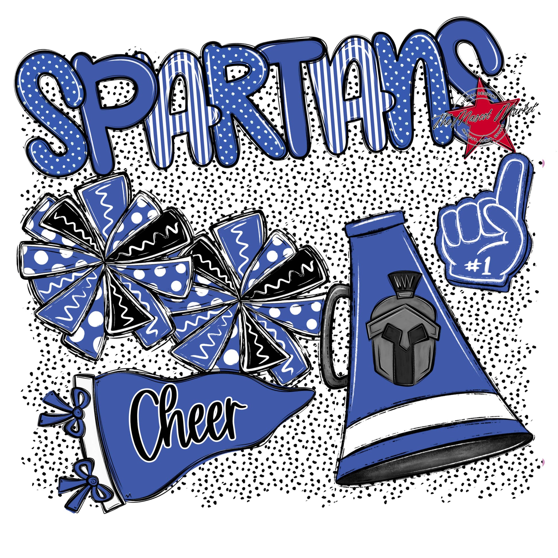 Spartans Cheer Spirit-Off Blue