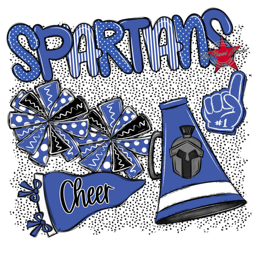 Spartans Cheer Spirit-Off Blue