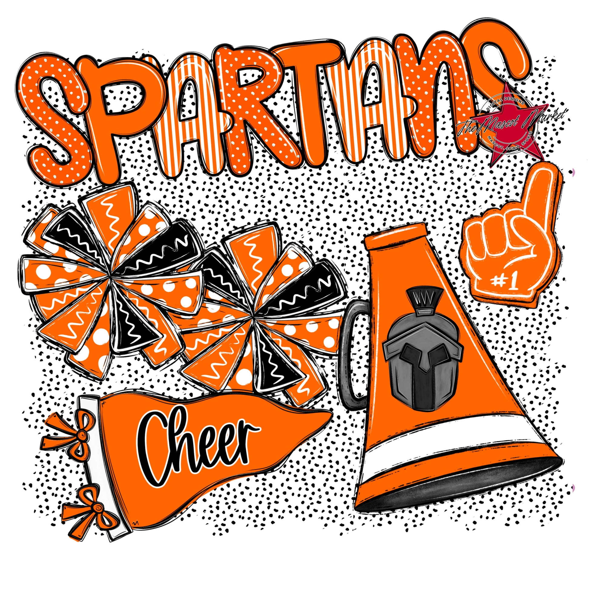 Spartans Cheer Spirit-Orange