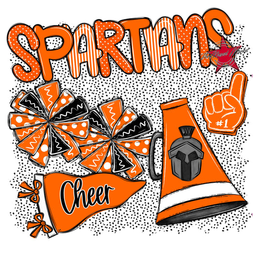 Spartans Cheer Spirit-Orange