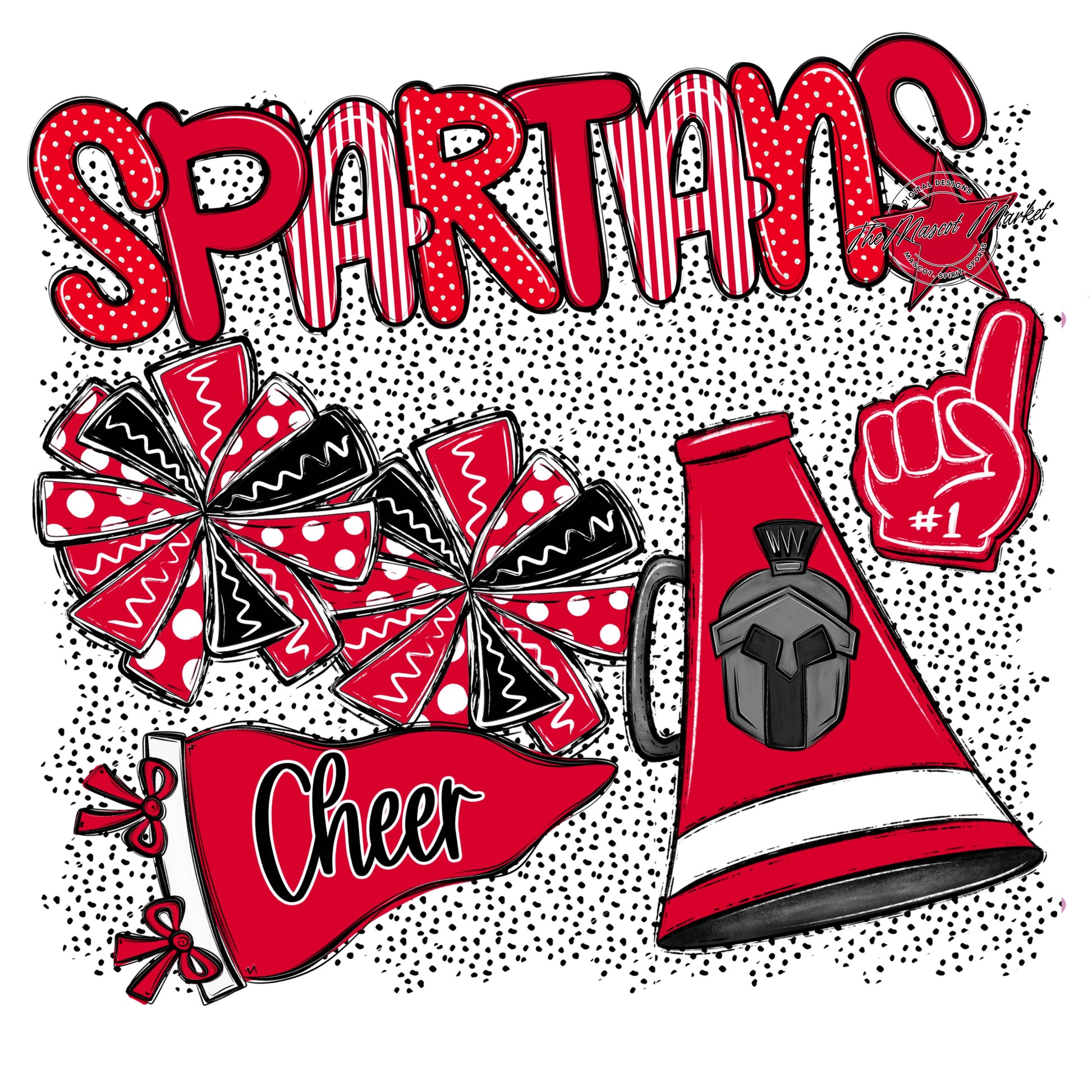 Spartans Cheer Spirit-Red