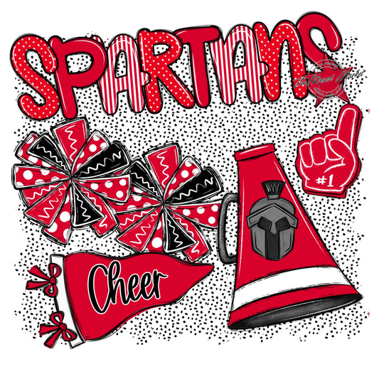 Spartans Cheer Spirit-Red