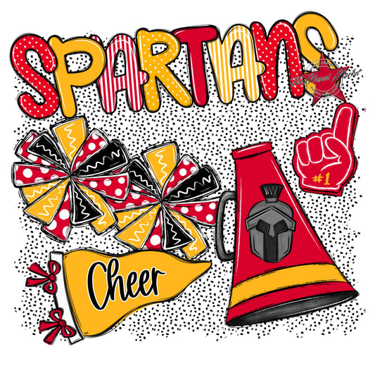 Spartans Cheer Spirit-Red & Yellow