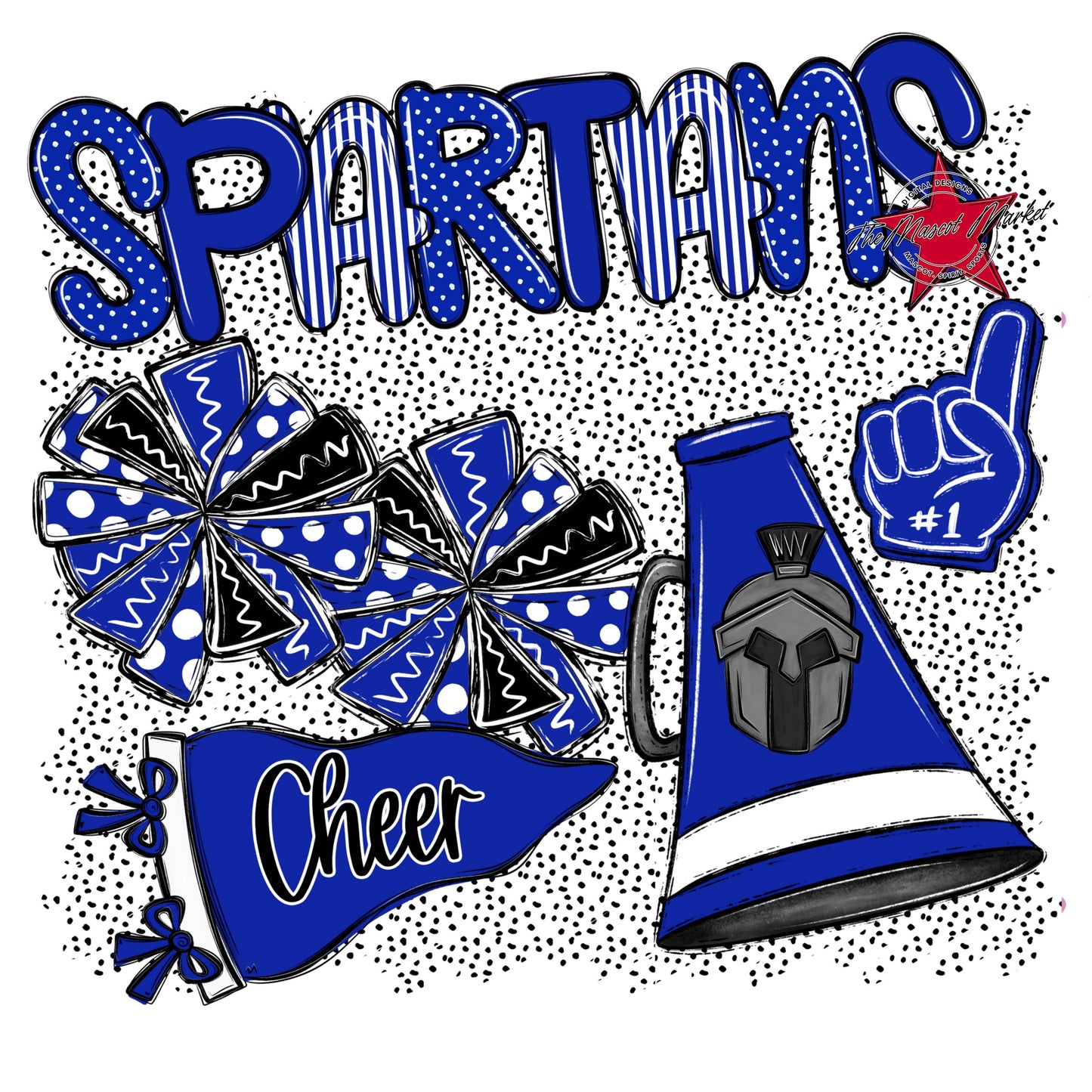 Spartans Cheer Spirit-Royal Blue