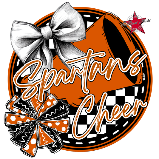 Spartans Circle Cheer Design-Burnt Orange