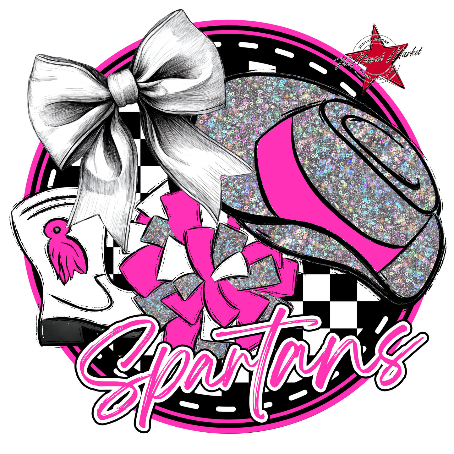 Spartans Circle Drillteam Design-Pink