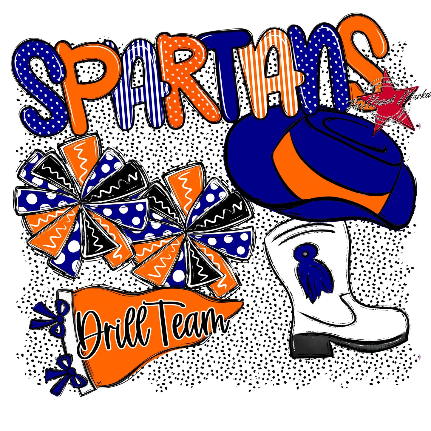 Spartans Drillteam Spirit-Blue & Orange