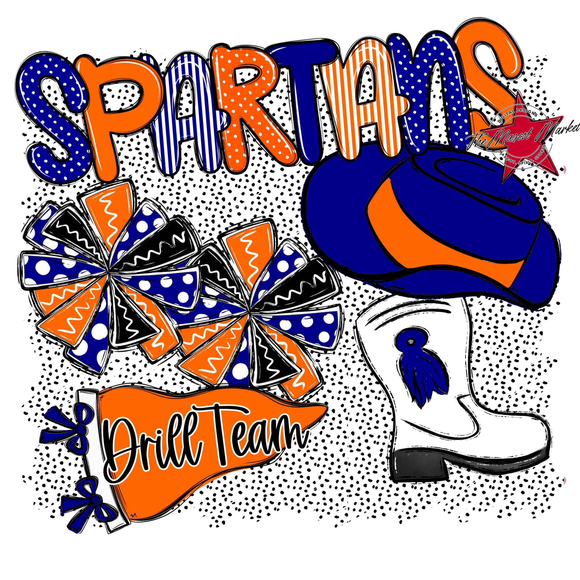 Spartans Drillteam Spirit-Blue & Orange