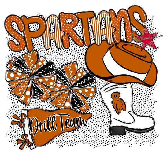 Spartans Drillteam Spirit-Burnt Orange
