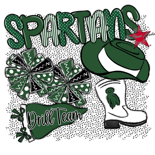Spartans Drillteam Spirit-Green