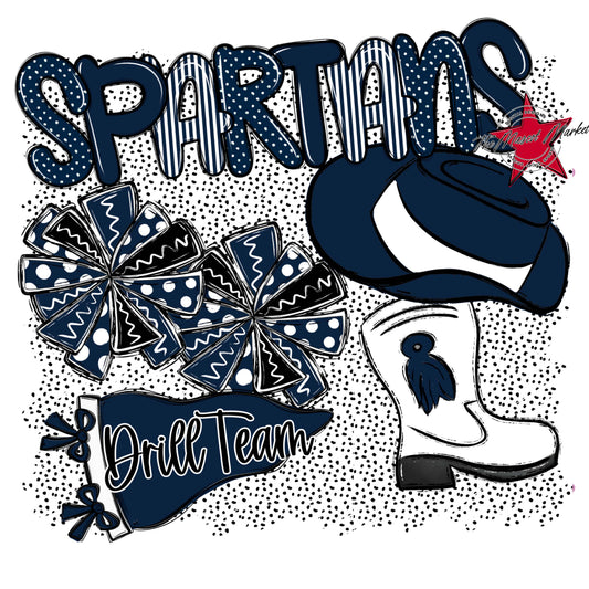 Spartans Drillteam Spirit-Navy