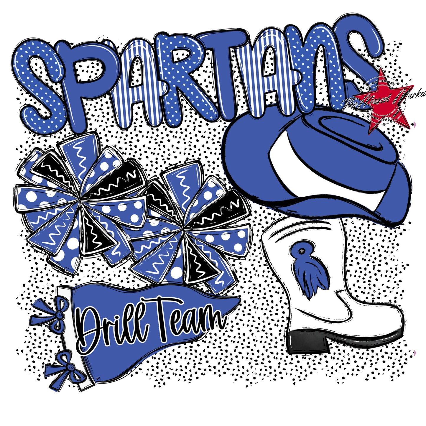 Spartans Drillteam Spirit-Off Blue