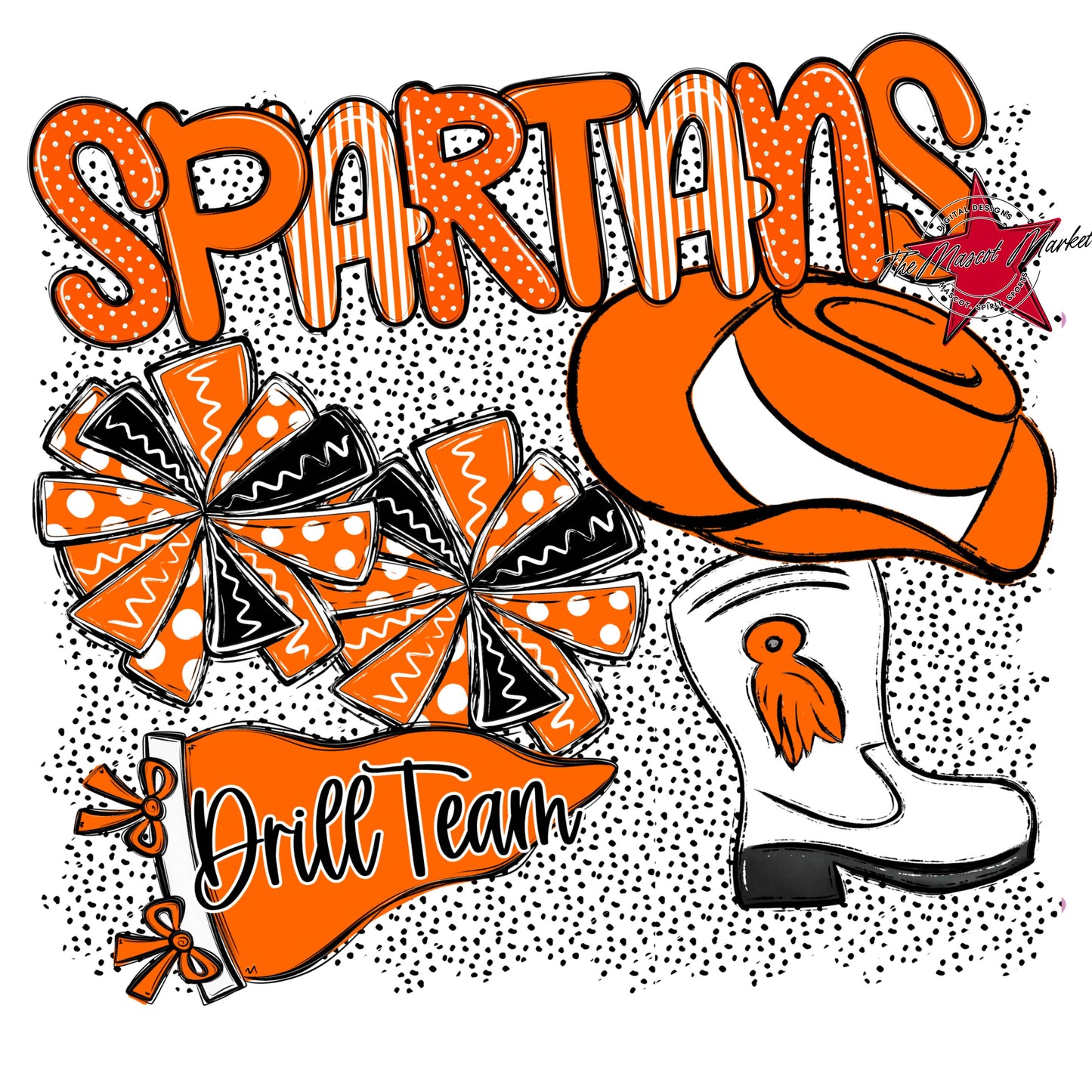 Spartans Drillteam Spirit-Orange