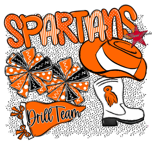 Spartans Drillteam Spirit-Orange