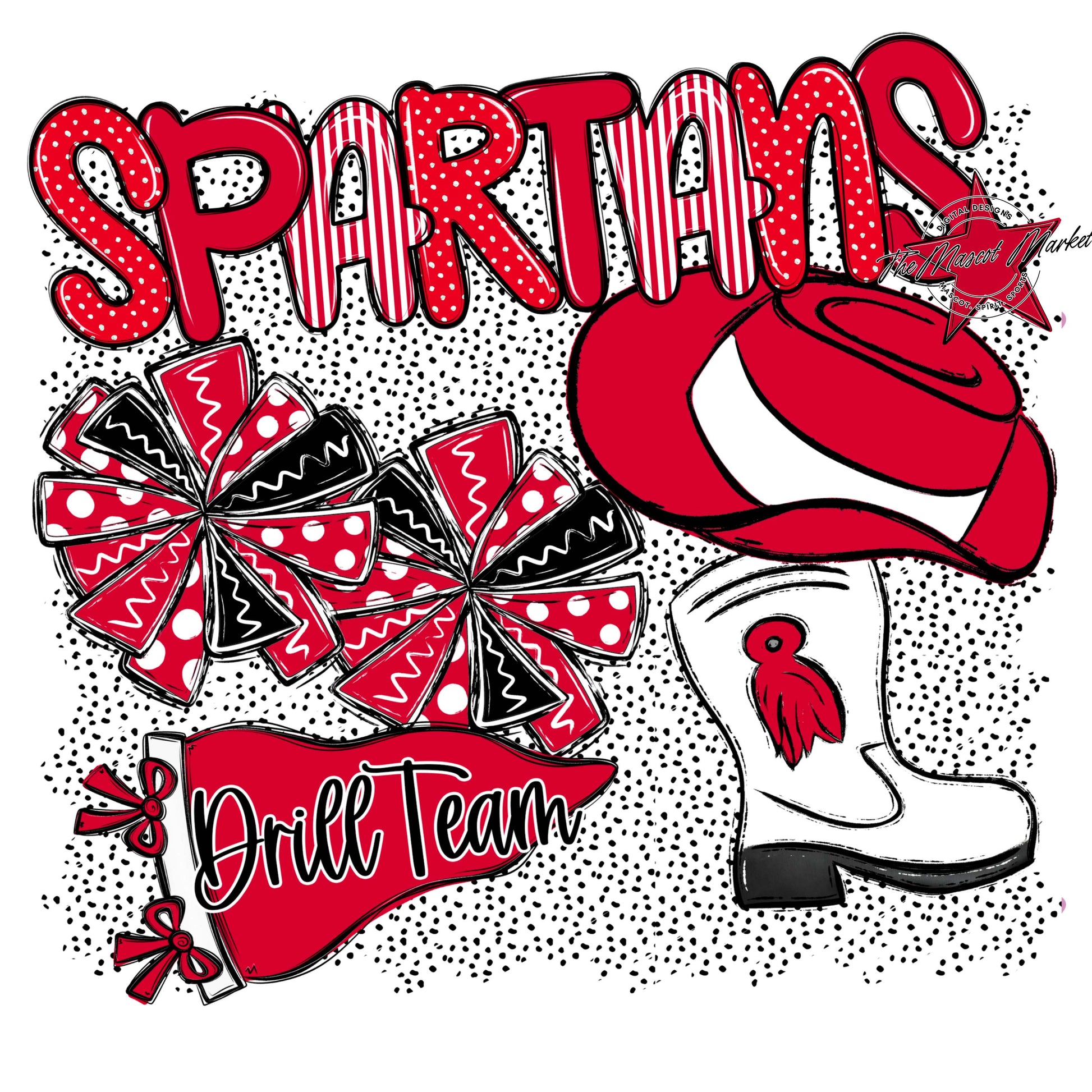 Spartans Drillteam Spirit-Red