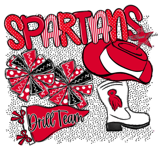 Spartans Drillteam Spirit-Red