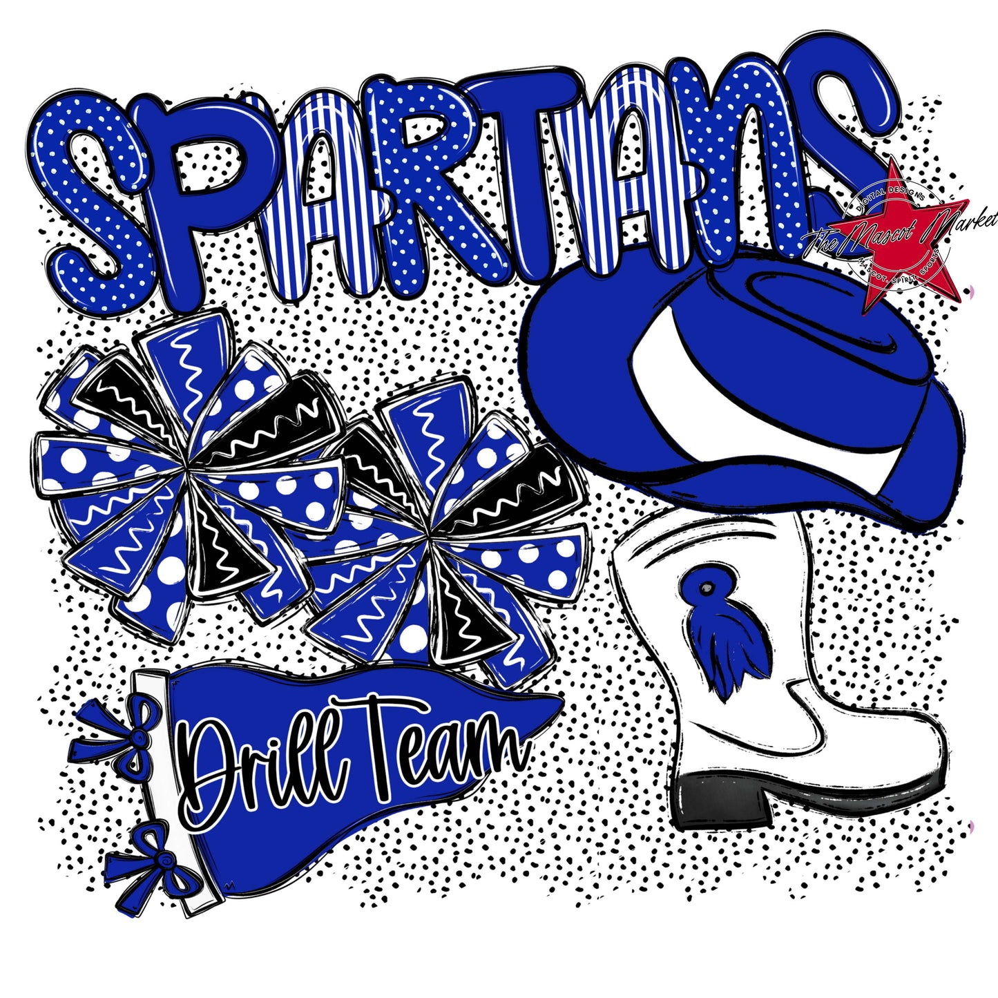 Spartans Drillteam Spirit-Royal Blue