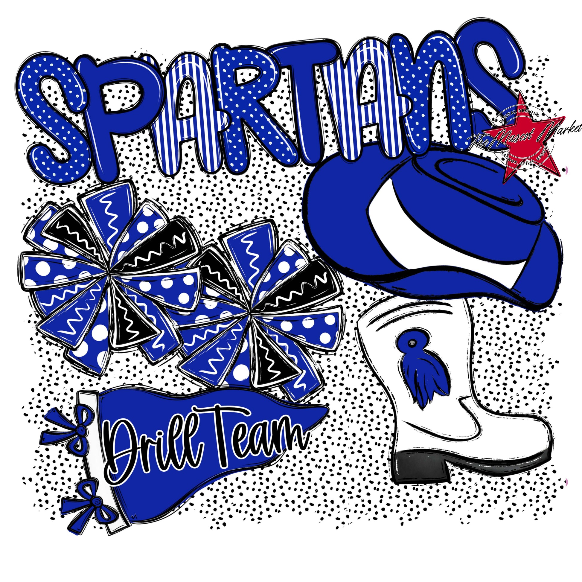 Spartans Drillteam Spirit-Royal Blue