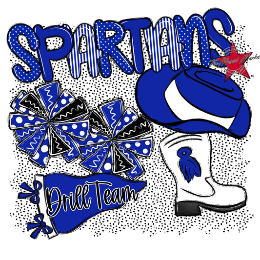 Spartans Drillteam Spirit-Royal Blue