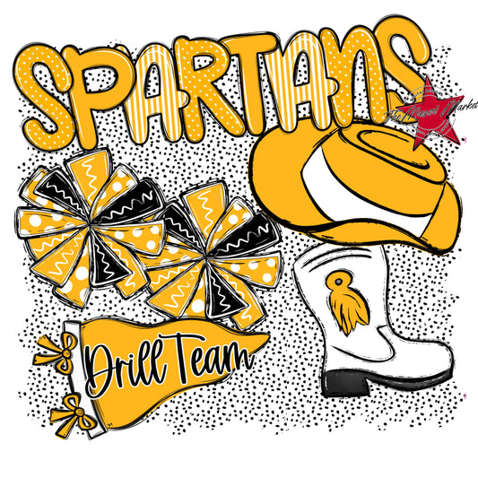 Spartans Drillteam Spirit-Yellow