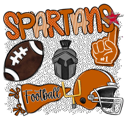 Spartans Football Spirit-Burnt Orange