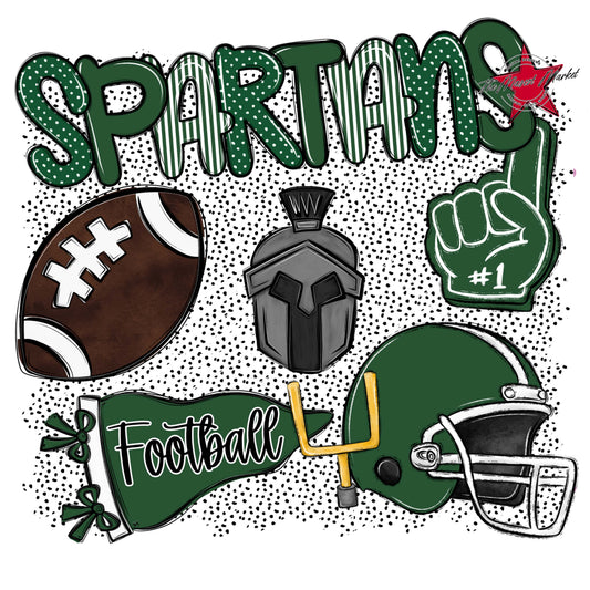 Spartans Football Spirit-Green