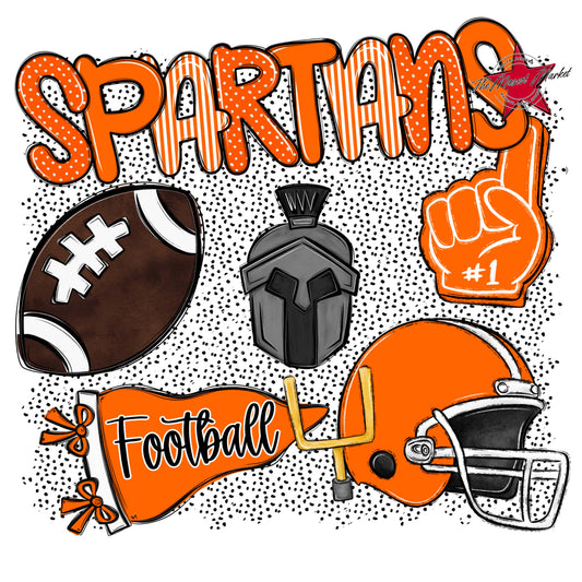 Spartans Football Spirit-Orange
