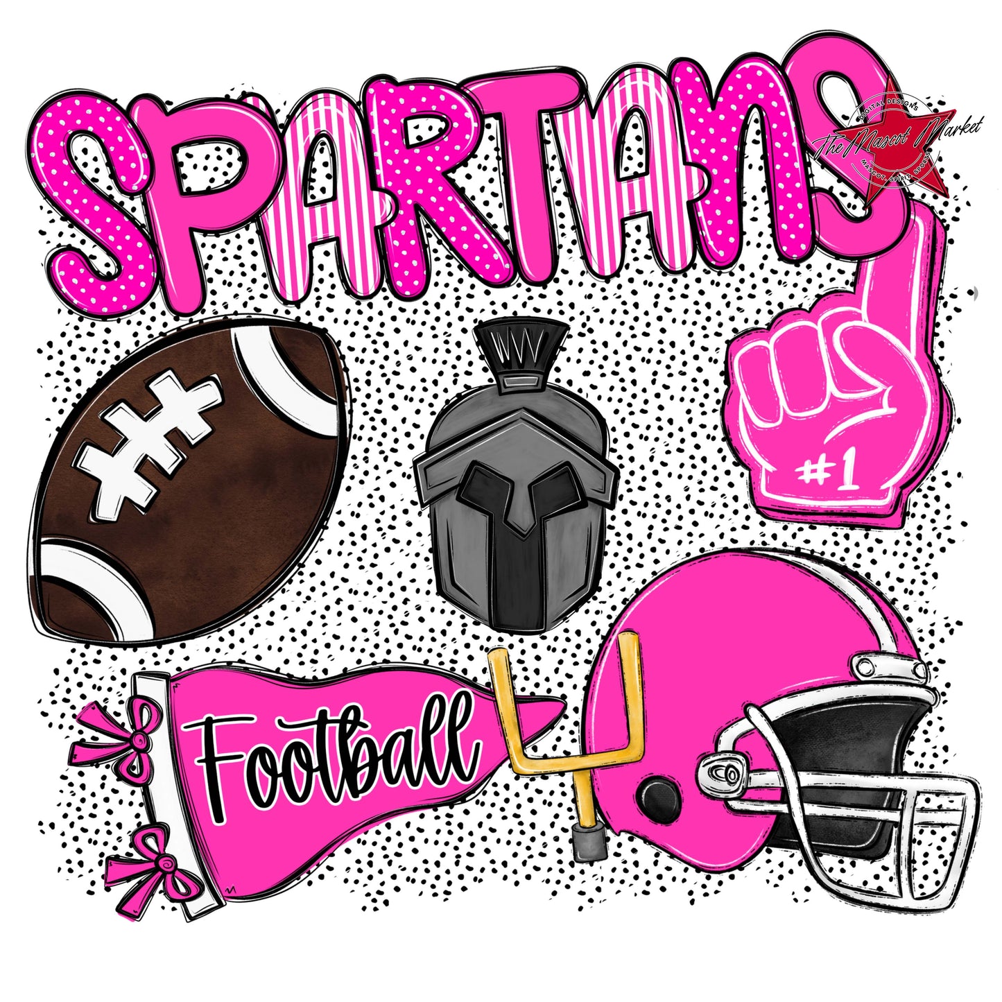 Spartans Football Spirit-Pink