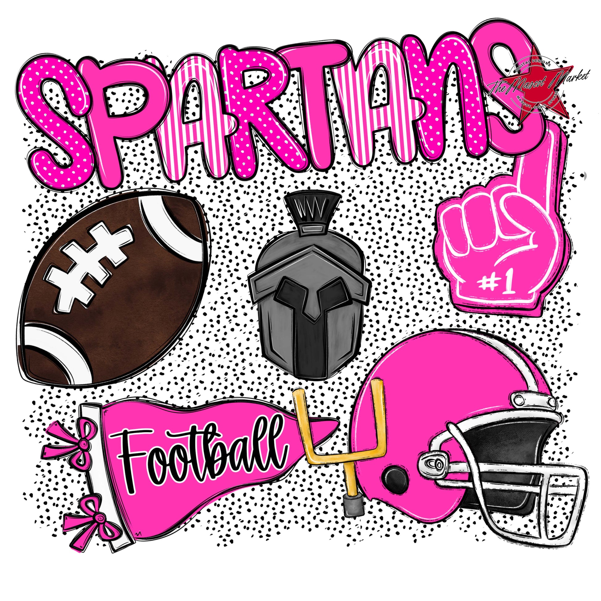 Spartans Football Spirit-Pink