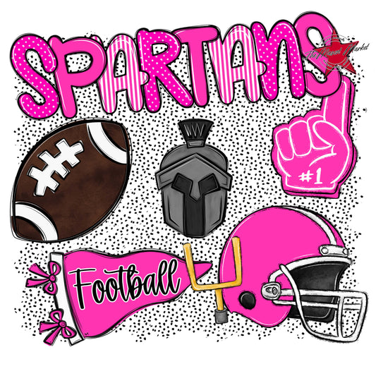 Spartans Football Spirit-Pink