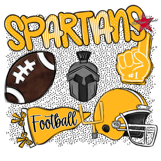 Spartans Football Spirit-Yellow