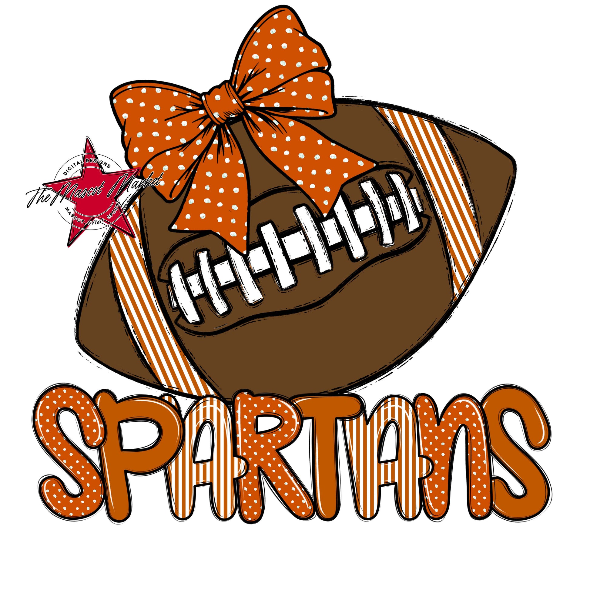 Spartans Football Spirit Design-Burnt Orange
