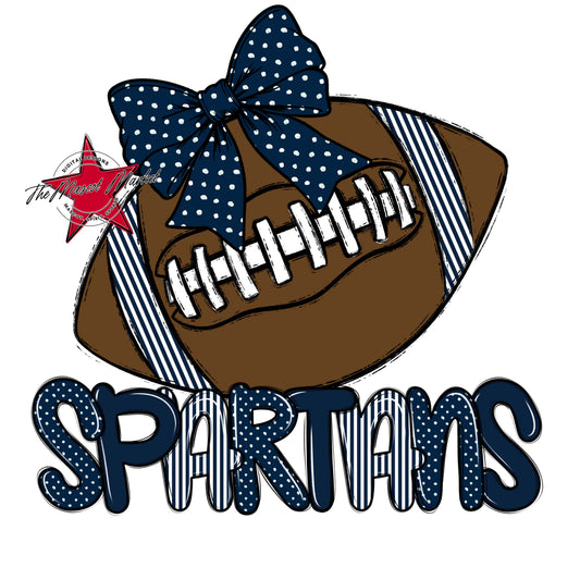 Spartans Football Spirit Design-Navy