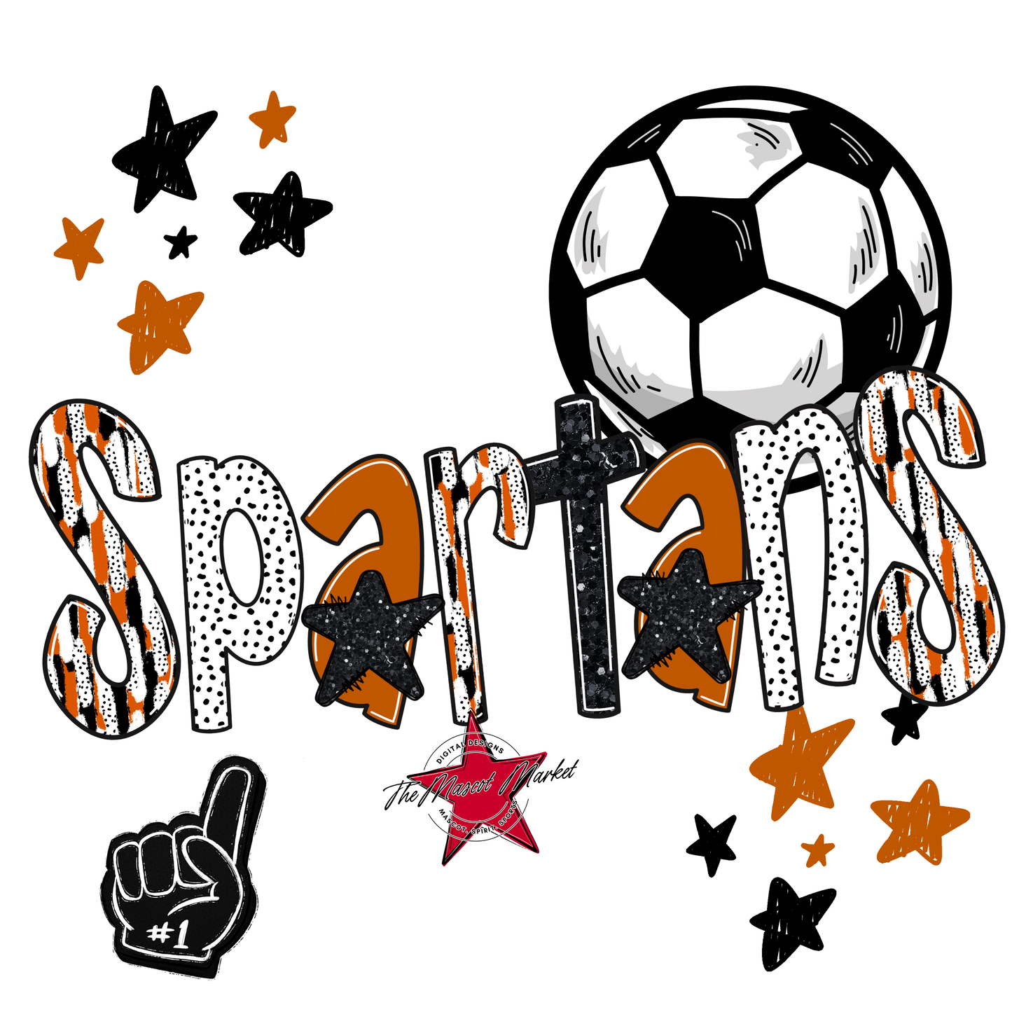 Spartans Soccer Scrape-Burnt Orange