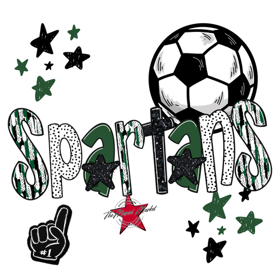 Spartans Soccer Scrape-Green