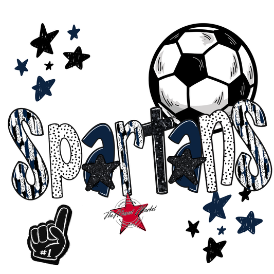 Spartans Soccer Scrape-Navy